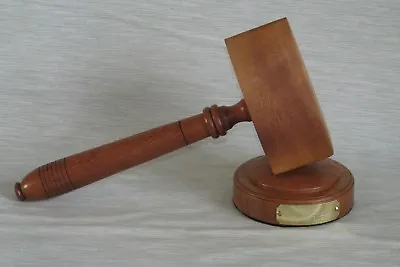 ACACIA GAVEL And BLOCK TRADITIONAL MASONIC GAVEL MESSAGE / NAME ENGRAVED • £39.99