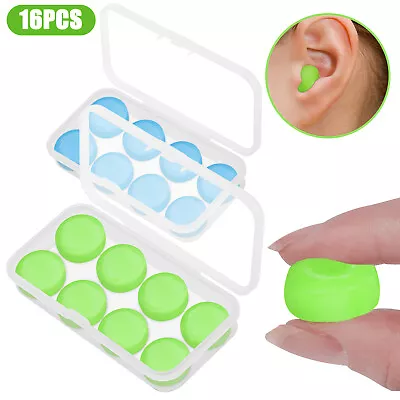 16PCS Ear Plugs For Sleeping Noise Cancelling Reusable Silicone Soft Moldable • $8.98