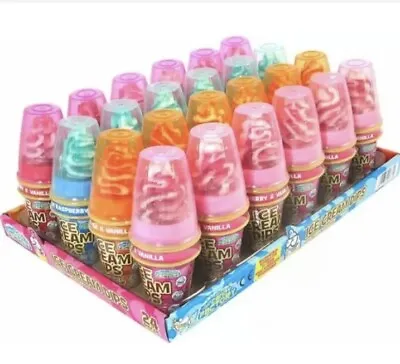 Crazy Candy Factory Ice Cream Dips 24 Pack X 20g Novelty Sweet Case Party Favour • £27.99