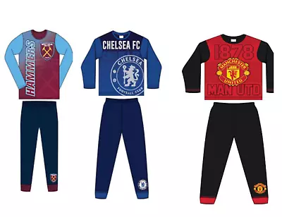 Boys Official Kids Children Child Toddler Football Pyjamas Pjs Gift Age 4-12 Yrs • £10.99