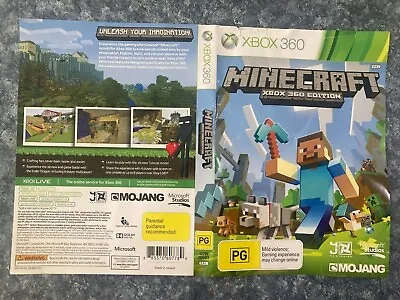 Minecraft - XBOX 360 - Cover Art Only - No Game • $3