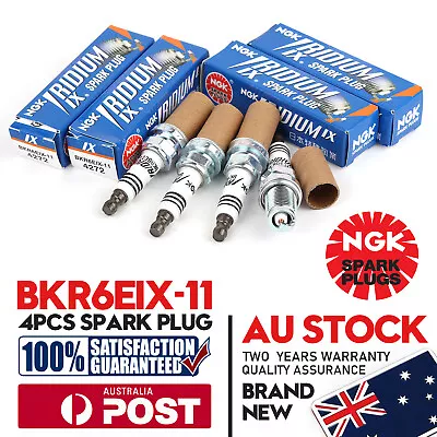 NGK Iridium IX Spark Plug BKR6EIX-11 Set Of 4 GENUINE High QUALITY • $65.99