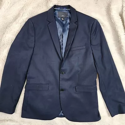 Men's H&M Navy Slim Fit Suit Jacket Blazer Size 42R Wool Blend • $19.99