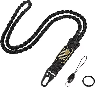 Key Lanyard Neck Lanyard Phone Lanyard Credential Holder Strap Paracord Lanyard • $16.91