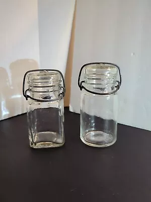 Two Vintage Glass Jars • $6.88