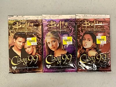 (3x Lot) BUFFY THE VAMPIRE SLAYER CLASS OF 99 CCG BOOSTER PACKS SEALED • $8.95