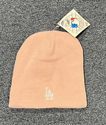 New Pink Drew Pearson Marketing Los Angeles Dodgers Uncuffed Knit Beanie • $11.69