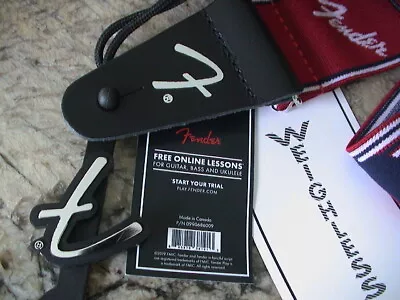 Fender Weighless Red/white/blue Monogram Guitar Strap 0990686009 Made In Canada • $17.50