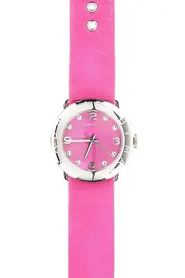 Marc By Marc Jacobs MBM1286 Ladies Watch Vivid Pink Leather Silver Amy 134554 • $84