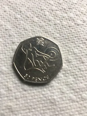 Olympic 50p / Weightlifting  / Great Condition  / London 2012 Games. Free P & P • £3.50