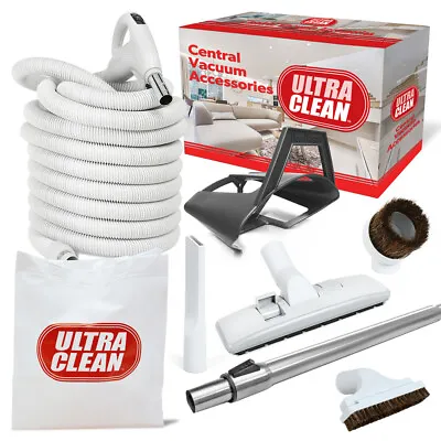 Deluxe Central Vacuum Hardwood And Rug Combo Hose Kit - 30 Or 35' - UNIVERSAL • $134.99