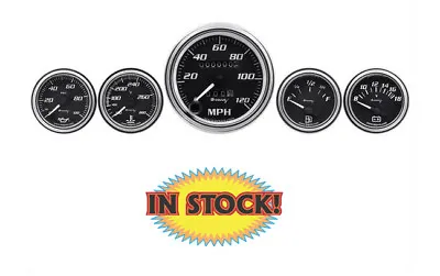 $188.44 • Buy AutoMeter E7500 - Equus E7500 5 Piece Gauge Kit Black Background