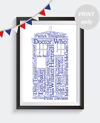 £4.75 • Buy Personalised Doctor Who Tardis A4 Word Art Print Gift