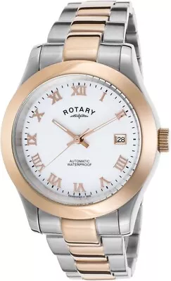 Rotary Men's Automatic Watch With Two Tone Metal Strap GB00152-01 • $33