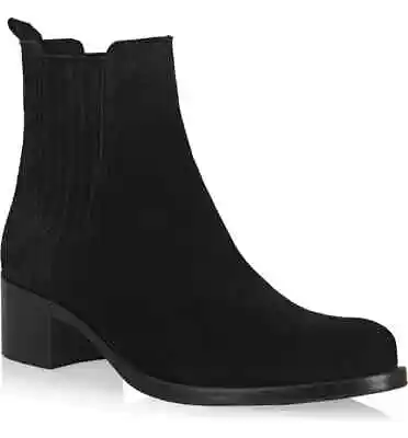 New!  LA CANADIENNE Prince Waterproof Bootie Black Suede Size 8.5 MSRP $495 • $190