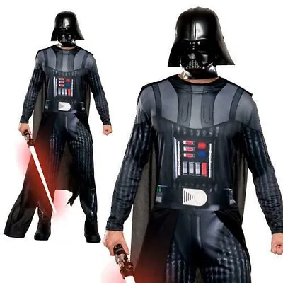 $61.92 • Buy Mens Darth Vader Adults Fancy Dress Star Wars Villain Sci Fi Adults Costume Outf