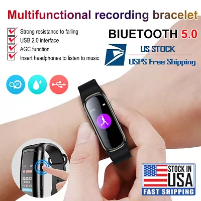 16GB Bluetooth Voice Recorder Watch Audio Dictaphone Bracelet With OLED Screen • $41.79