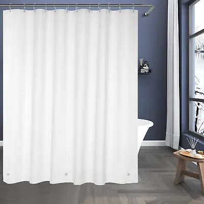 White Shower Curtain Liner 72 X 84 Extra Long Shower Liner Plastic Washable Show • $10.42