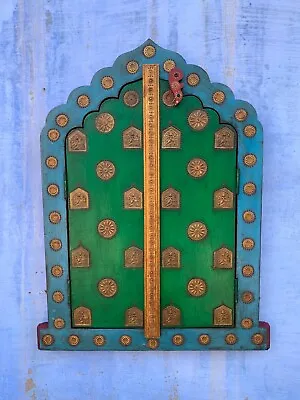 Wooden Carved And Brass Work Window/wall Decor/wall Hanging/vintage Style Window • $170