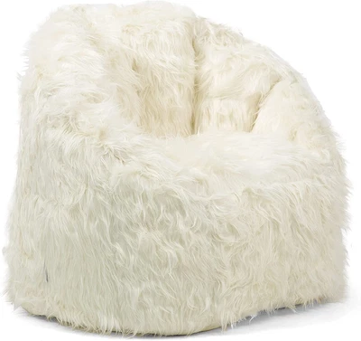$121.88 • Buy Big Joe Milano Bean Bag Chair, Ivory Shag Fur, 2.5Ft