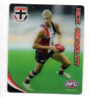 2010 AFL ULTRA 3D FOOTY PLAYS SNACKBRANDS - #61 Nick RIEWOLDT (ST KILDA) • $7.50