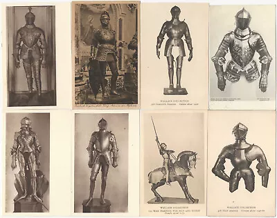 Lot Of 8 Military Knight Arms & Armor In World Museums 1930s Vintage Postcards • $9.99