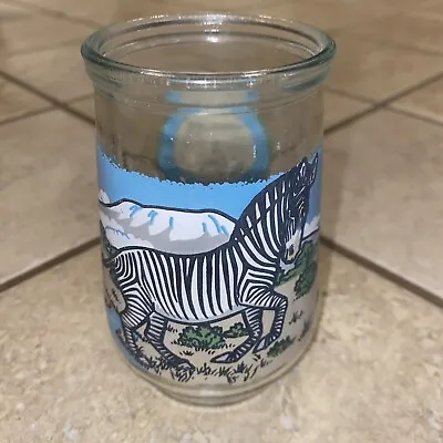 Vintage Welch's Jelly Jar WWF Endangered Species Grevy’s  Zebra • $2.89