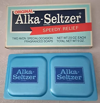Vintage Avon Alka Seltzer Speedy Relief Set Of 2 Fragranced Hand Soaps NEW ! • $11.99
