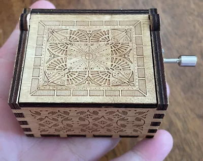 $14 • Buy Wood Engraved Hand Crank Music Box “YOU ARE MY SUNSHINE” Small Wood