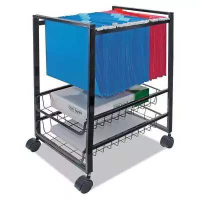 Advantus Mobile File Cart W/Sliding Baskets 12 7/8w X 15d X 21 1/8h Black • $72.08