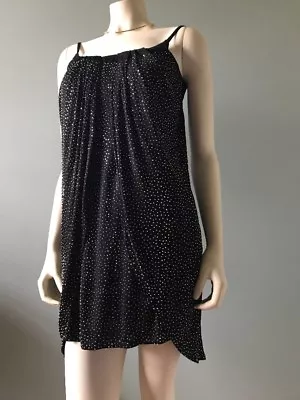 VERSACE H&M Black Prom Dress With Gold Studs Size US 2 NEW • $79