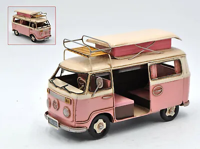 Retro Handmade Bus Model Kombil W/Roof Rack 1:18-SCALE For Home Decor Sale • $154.10