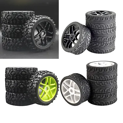 4pcs RC Car 1:8 Scale Buggy Short Course Tire Wheel Sets Wildemess Type For • £19.67