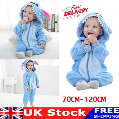Baby Boy Blue Stitch Warm Birthday Fancy Party Costume Coverall Outfit Unisex `  • £12.66