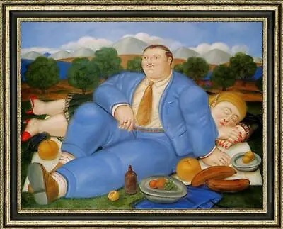 $299 • Buy Hand-painted Oil Painting Reproduction Of Fernando Botero Picnic On Canvas 