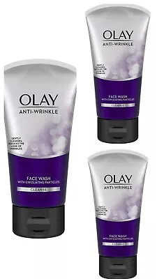 Olay Anti-Wrinkle Firm And Lift Anti-Ageing Face Wash Cleanser 3x 150ml/New • £21.99