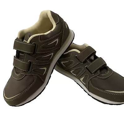 Athletic Works Mens Brown/ Low Top Double Strap Sneakers Athletic Shoes Size 7.5 • $17