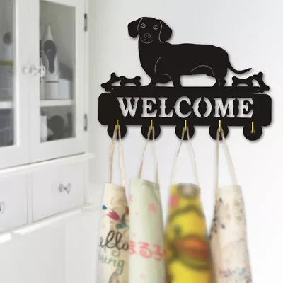 Wall Hook Cute Towels Scarfs Coat SelfHooks Dachshund Shape Modern • $25.78