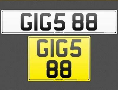 Dateless Gig 588 Man Utd Fan Gigg Giggs Gg Private Number Plate Geo Gun Gem Gav • £1095