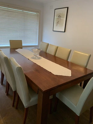 $1200 • Buy 10 Seater Dining Table And Chairs - Table $800 And Chairs $500 If Sold Seperate