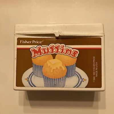 Vintage Fisher Price Muffin Mix Box 1988 Plastic Toy Kitchen Play Set Part Piece • $6.79