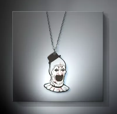 The Terrifier Halloween Necklace Pendant American Art The Clown Goth Emo Horror • £3.99