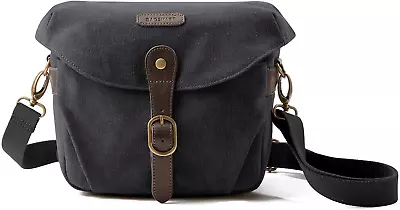 BAGSMART Camera Bag SLR DSLR Canvas Camera Case Vintage Padded Camera Shoulder • $46.54