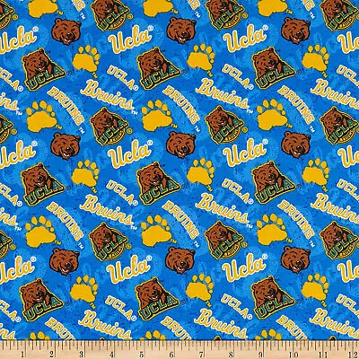 NCAA UCLA Tone On Tone UCLA-1178 Cotton Fabric By The Yard • £19.23