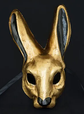 Mask From Venice Rabbit Mixed Paper Mache Golden - Craft 170 • £135.80