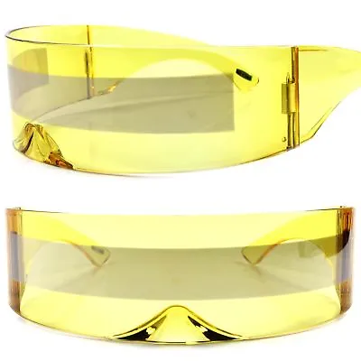$12.99 • Buy Bionics Alien Space Robot Cyclops Futuristic Costume Yellow Novelty Sunglasses