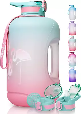 1 Gallon Water Bottle -128 Oz Motivational Water Bottle BPA Free Water Jug Large • $25.88