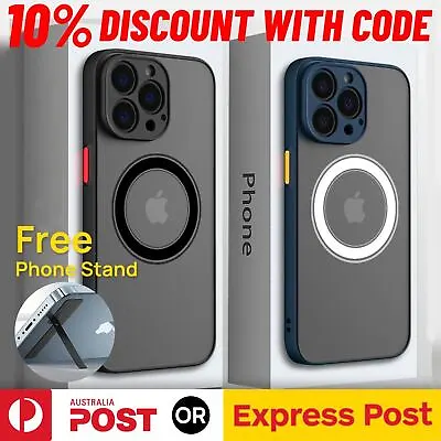 $8.95 • Buy Shockproof Armor Magnetic Matte Case Cover F IPhone 15 14 13 12 11 Pro Max Xs XR