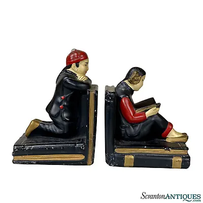 Mid-Century Hollywood Regency Oriental Figural Bookends - A Pair • $125