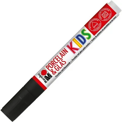 Marabu Porcelain & Glass Painter Kids Marker Pen Black • £4.26